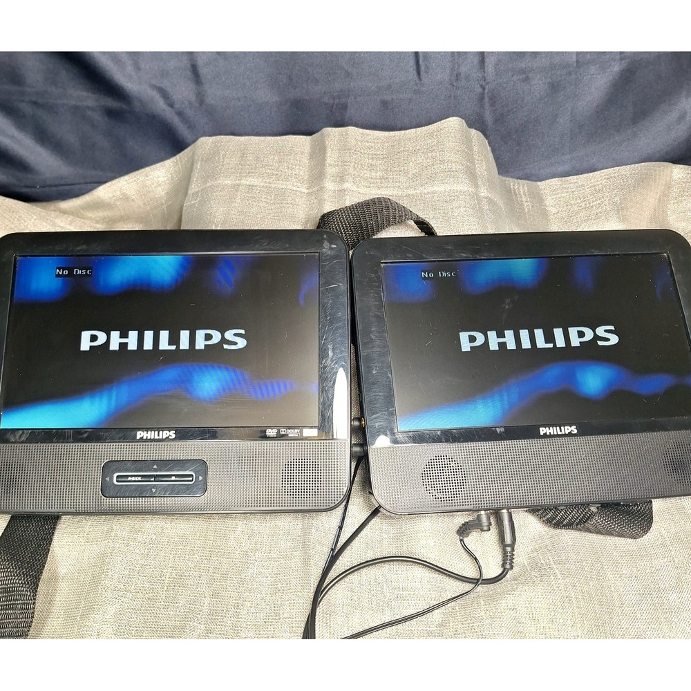 Philips Portable DVD Player PD9012P/37 9-Inch LCD Dual Screens MP3 Player Travel